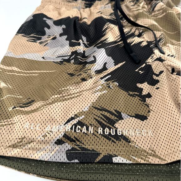 AAR Men's Brown Cliffside Camo Mesh Shorts Size L - Picture 8 of 12